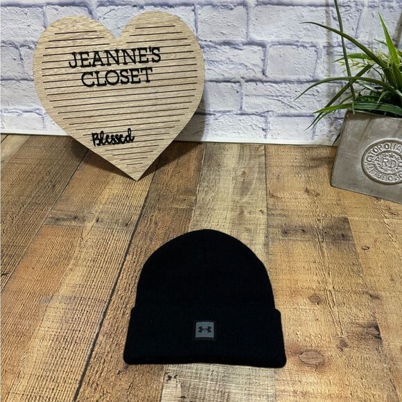 Under Armour Unisex-Adult Truckstop Beanie Black  1356707 - Picture 1 of 7